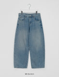 Calton Washing Denim Balloon Wide Pants