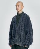 Cable Washed Cardigan
