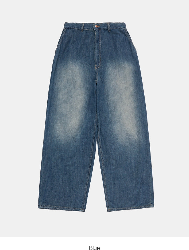 【Raucohouse】Soft super wide over denim pants Raucohouse(ラウコハウス) - ソフトスーパーワイドオーバー