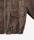 Matte Leather Bomber jacket