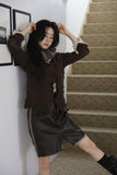 Check Vintage Ruffle Scarf