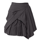 Asymmetrical Draped Layered Skirt