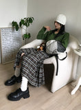 CHECK BUTTON PLEATS SK