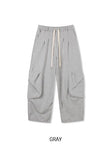 Leto Zipper Pocket Brushed Sweat Cargo Pants