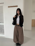 Lida Balloon Fit Cotton Wide Pants