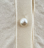 Luna Color Matching Collar Knit Cardigan