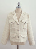 Ronda Mix Collar Pearl Tweed Jacket