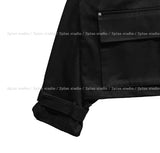 Flip Belt Crop Bomber Jacket