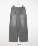 [unisex] Milzen washed corduroy wide pants
