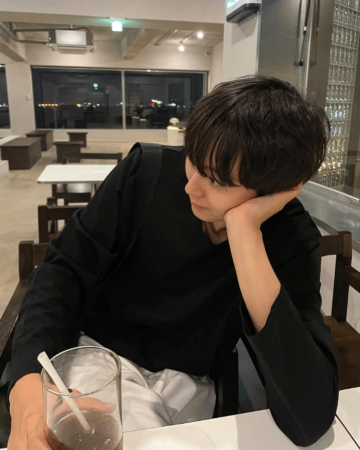【COSYHARU】U-neck silky cotton long sleeve tee COSYHARU (コシハル) - Uネックシルキーコットン長袖Tシャツ / U