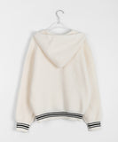 Mayaki Color Matching Button Hood Knit