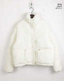 Season zipper pocket puffer collar short padding