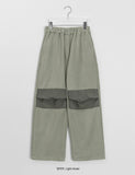 Moriki banding string fleece wide pants