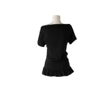 Libby Frill Shirring Off-Shoulder Short Sleeve T-Shirt