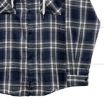 Leaf Hooded Layered Check Shirt