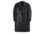 Leather Single Long Coat