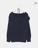 [Strap + Knit SET] Luo Strap Off-Shoulder Wool Knit