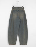 Coriku Washing Wide Balloon Denim Pants