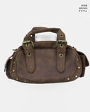 Kata Stud Leather Cross Mini Tote Bag