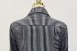 Kanye Stripe Wave Button Blouse