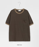 [unisex] Binnimo Pocket Ringer Over Short Sleeve Tee