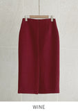 Royel color matching tweed H-line skirt