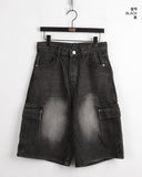 Tishan Cargo Bermuda Half Denim Shorts