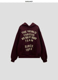 Unisex world lettering brushed hoodie