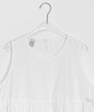 [BAONHAUS] Mesit Shirring Layered Sleeveless Blouse