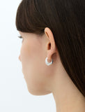 Champagne Moon Silver Gout Glint Earrings S