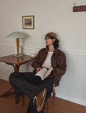 Roine Collar Leather Jacket
