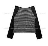 Noi Stripe Raglan Boat Neck Long Sleeve