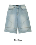 Eddie Dart Bermuda Denim Pants