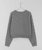 Modendi cable duffel crop cardigan