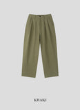 Ice two-tuck linen pants