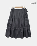 Hachu Tiered Midi Skirt
