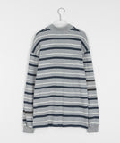 Ricoy Stripe Over Collar Long Sleeve Tee