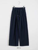 [unisex] Rukuni Pintuck Cotton Wide Banding Pants