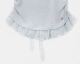 [Muffler set] Kabel lace frill pendant short sleeve t-shirt