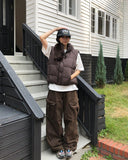 Solin Stonewashed Diagonal Cargo Pants