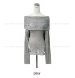 Bay Damage Off Shoulder Knit
