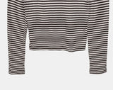 Yvonne Stripe Round Neck Slim Fit Long Sleeve T-Shirt