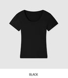 Slim Deep Round Short Sleeve