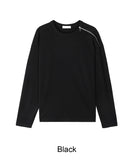 Kend Zipper Ribbed T-shirt