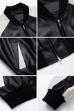 [Real Leather] Lambskin Two Tone Stadium Jacket