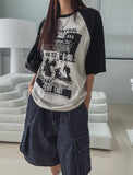 Age raglan oversized fit short-sleeved shirt