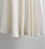 Meshian banding flare long skirt