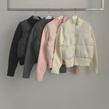 Pong Pong Thick High Neck Slim Knit Padding