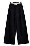 Pintuck Cotton Wide Pants