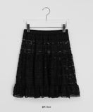 Romney Banding Flower Frill Laced Layered Skirt